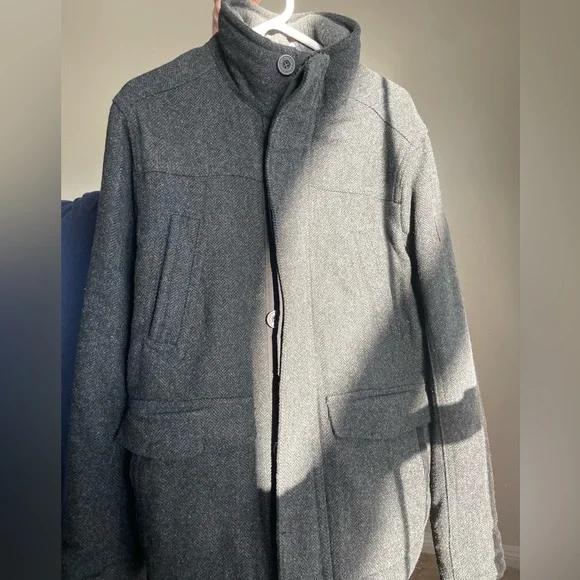 Abercrombie & Fitch Premium Wool Coat L - Picture 16 of 16